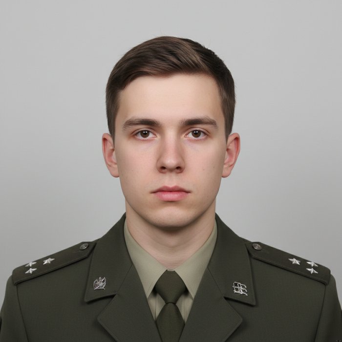 готовое фото для военного билета, соответствующее официальным требованиям, без водяных знаков, высокое качество, 4K, реалистичное освещение