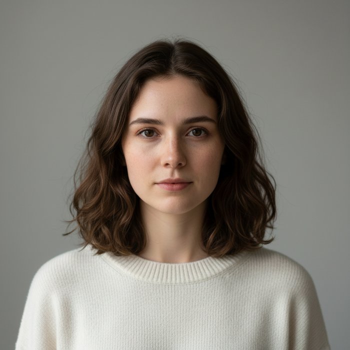 тот же портрет, расширенный по ширине, сохраняет детали и резкость, фон плавно дополнен, естественное освещение, высокая детализация, фотореализм, 4K