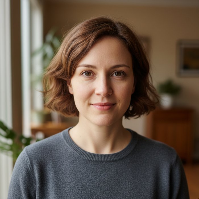 портрет человека, без бликов на лице и глазах, естественное освещение, фотореализм, 4K