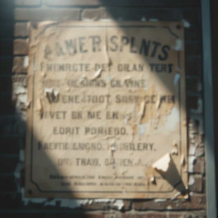 та же вывеска после обработки, где текст стал чётким, контрастным и легко читаемым, без размытости, естественное освещение, высокая детализация, 4K, фотореализм